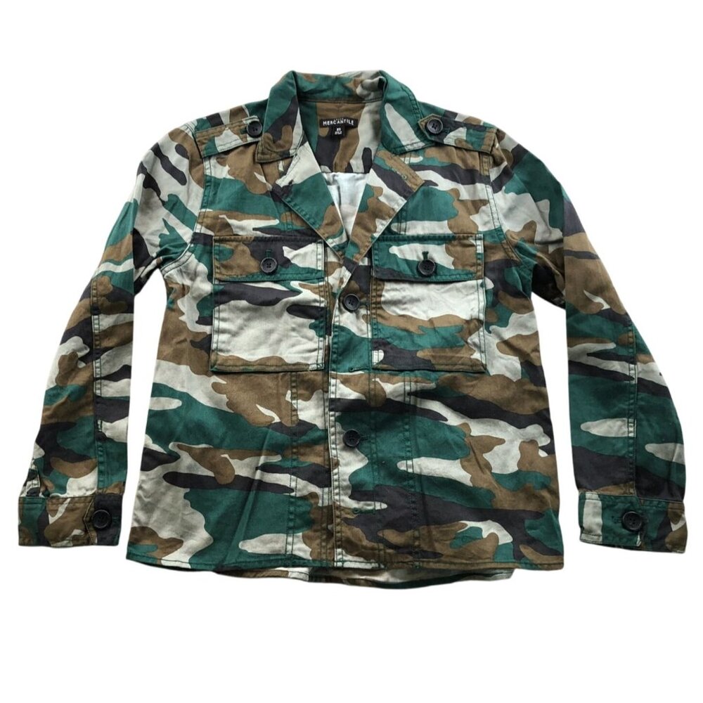 J.Crew Mercantile  Womens Shirt Jacket XS Utility Camo Shacket Green Outdoors